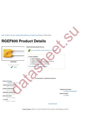 RGEF600 datasheet  